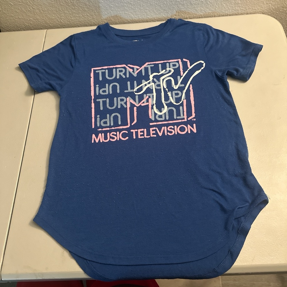 MTV Navy Blue Tee with White Logo